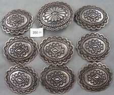 Vintage Navajo Sterling Concho Belt #2 picture