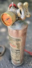 Vintage Stop-Fire Inc Brass Copper Fire Extinguisher Heavy Patina Collectible picture