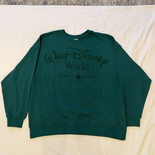2026 Walt Disney World Christmas Holiday Green Bling Sweatshirt Pullover XL picture