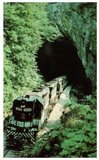 C1970S SOUTHERN RAILWAY FREIGHT TRAIN NATURAL TUNNEL VIRGINIA POSTCARD P8328 picture