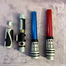 2007 LFL Hasbro Star Wars Build Your Own Lightsaber Blue/ Red Crystals C-086D  picture