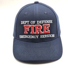 DoD Hat Cap Firefighter Trucker Snapback Navy Blue Dept of Defense Fire  DODS picture