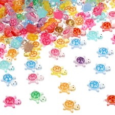 200PCS Mini Resin Turtles Colorful Tiny Sea Turtle Figurines Bulk picture