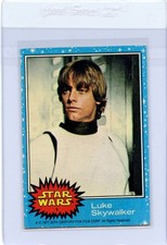 1977 Topps Star Wars #1 Luke Skywalker Original Series Card Blue CLEAN back picture