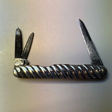 George Wostenholm IXL STERLING SILVER 1886 Sheffield England Pocket Knife 3Blade picture