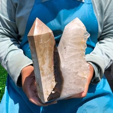 4.7 LB Natural Volcano Agate Multi‑Point Geode Tower Crystal Specimen 5715 picture