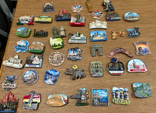 Large Lot 45 Vintage Travel Souvenir Fridge Magnets Europe/Asia World Heritage picture