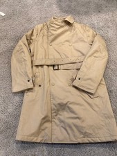 Armani Exchange A|X Men's Double Breasted Trench Coat Tan Beige Belted Jacket picture