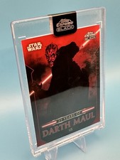 2024 Topps Chrome Black Star Wars 25 Years of Darth Maul Red Refractor 1/5 picture