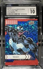 Venom - 2022-23 Upper Deck Marvel Annual #98 Blue Sparkle CGC 10 picture