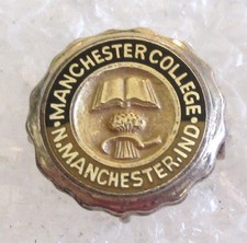 Vintage Manchester College Tiny School Pin - Indiana (now Manchester University) picture