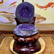 9.89LB Natural amethyst Agate Treasure Basin Quartz Geode cluster Healing decor picture