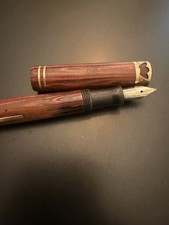 Vintage Wahl Gold Filled Rosewood Woodgrain Hard Rubber Fountain Pen As Is picture