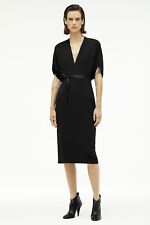 NWT $239 Zara x Narciso Rodriguez Black V Neck Midi Dress Italy M picture