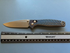 Kanedeiia green thorn ANTHEM knife, RARE, m390 blade steel, anodized blue - O71 picture