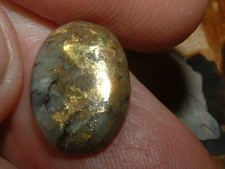 COLORADO GOLD QUARTZ CABOCHON 6.3 CARATS LEADVILLE GEMS picture