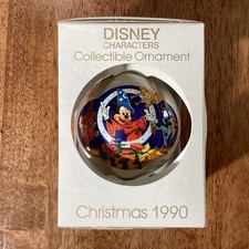 Disney Classics Schmid Gallery Glass Ball Christmas Ornament 1990 Fantasia picture