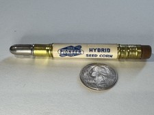 Pioneer Hi-Bred Seed Corn Bullet Pencil Des Moines Iowa Vintage Farm Advertising picture