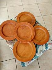 5 Mid-Century 1950'S 1960'S Teak Plate's Signed Kay  BoJensen  Denmark picture