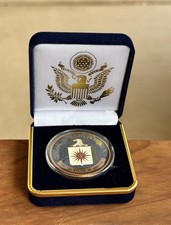 CIA Central Intelligence Agency Challenge Coin in Blue Velvet Case ·PERFECT GIFT picture
