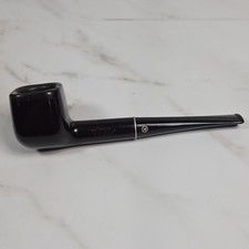 Vintage Medico Lancer Black Brylon Estate Tobacco Pipe - Straight Billiard 6mm picture