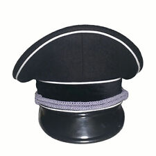 Brand New GERMAN WW2 M32 HAT Black OFFICER WOOL CAP CRUSHER picture