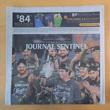 2026 Milwaukee Brewers NL Champions Journal Sentinel Hometown Newspaper picture