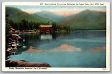 Mountains Reflections Grand Lake Rocky National Park Colorado Lakefront Postcard picture
