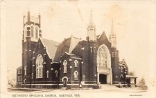 D55/ Hastings Nebraska Ne Photo RPPC Postcard 1930 Methodist Episcopal Church picture