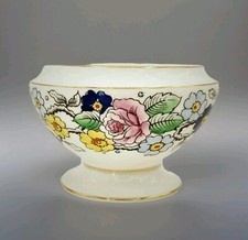 Antique C & E Cartwright & Edwards England Painted Tea Bowl Open Sugar Bowl  picture
