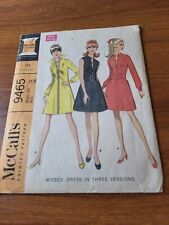 Vintage 1960s McCalls 9465 Mod Dress  Sewing Pattern SZ 12 Bust 34 Complete  picture