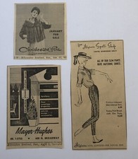 VTG Women’s Fashion Store Ads Lot X3 Authentic Newspaper Ad 0C25 picture