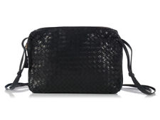 BOTTEGA VENETA Black Woven Leather Intrecciato Pillow Crossbody Bag Retail $1580 picture