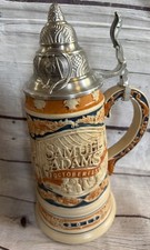 Samuel Adams Octoberfest 2015 Limited Edition Beer Stein Pewter Lid picture