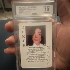 2003 Starz Behind Barz Michael Jackson Joker JOKER Non-Sport Card CGC 10 picture