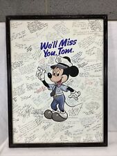 ORIGINAL DISNEYLAND SECURITY CAST RETIREMENT POSTER Hand Painted & 50+ Sigs  picture