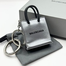 Balenciaga Mini Shopping Leather Keyring Charm Carabiner & Unused picture