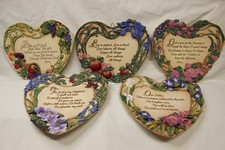 Bless This Home Bradford Exchange Prayer Heart Plates Collection Vintage picture