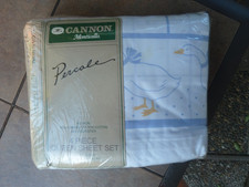 NEW 4 pc Vintage Porch Goose CANNON Queen Sheet Ensemble SET NOS Made USA picture