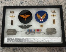 WWII USAAF Named 2Lt van den Broeck Aviation Cadet Dog Tags Sterling Wings picture