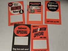 Vintage Lot of 5 1960's  HALLOWEEN Cardboard Store Displays picture