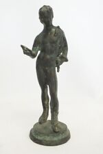 Antique Vtg Bronze Narcissus Grand Tour Statue Figure Italy Nude Sculpture 6
