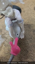 DEFECTIVE Vintage 1993 Lladr Porcelain Figurine Best Friend Girl  Teddy  G3D picture
