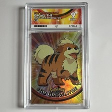 Topps Pokémon TCG Growlithe 58 1999 Sunrays Rainbow Foil Graded ACE 9 EN picture