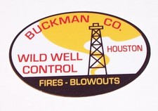John Wayne Hellfighters Hard Hat Sticker Red Adair Oil Field Blowout Firefighter picture