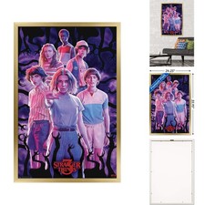 Trends Intl Stranger Things S3 Group Poster 22.375x34 Gold Framed picture
