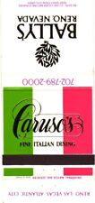 Caruso's Fine Italian Dining Bally's Reno, Nevada Vintage Matchbook Cover picture