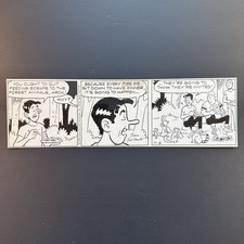 Archie Jughead Original Comic Art Signed Dan DeCarlo Daily Strip 1986 Moose picture