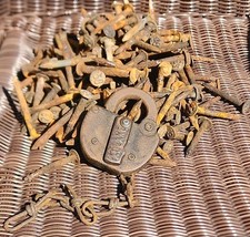  lot of Vintage Antique Dated Railroad Nails Variety 40' 50's  7+ LB 1920' Lock picture