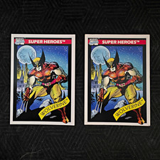 (2) 1990 1919 Impel Marvel Universe Series 1 Wolverine Card #10 Lot MCU picture